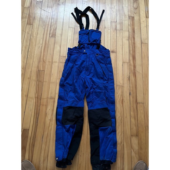 Vtg The North Face Blue Black Ski Snowboard Bib Overalls Pants Mens Size Large - Picture 7 of 11